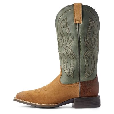 Ariat Western: Sport Rustler Botas Western Hombre - Marrones / Verde (ZLYBP0197)